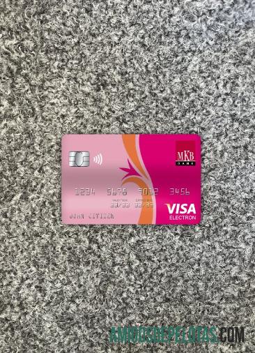 Hungria MKB Bank Visa Electron Cartão Photolook Front exemplo real